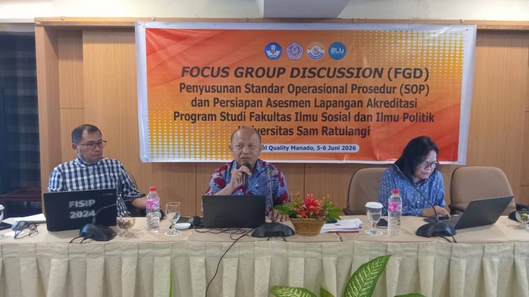 Genjot Mutu Akademik, FISIP UNSRAT Mantapkan Persiapan Akreditasi Lewat FGD Penyusunan SOP